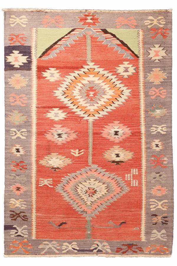 Kilim vintage de Dursunbey, Turquía. 129x85 cms - Imagen 4