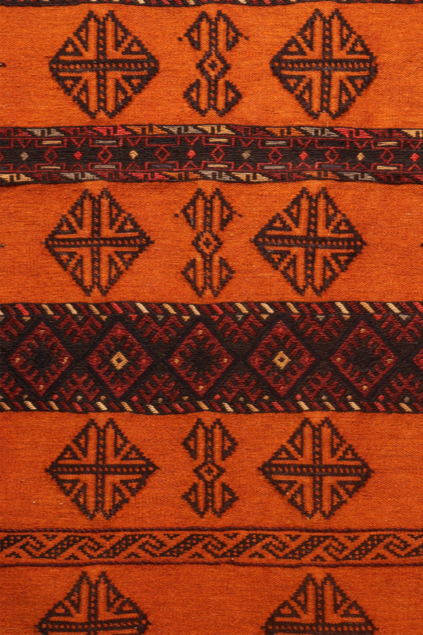 Kilim dasterkhan semi antiguo Baluch, Afganistán. 143x89 cms - Imagen 3