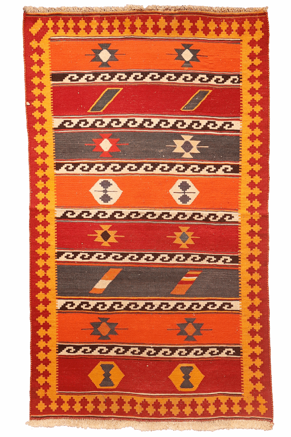 Vintage Qashqai kilim from Iran. 149x87 cms - Image 5