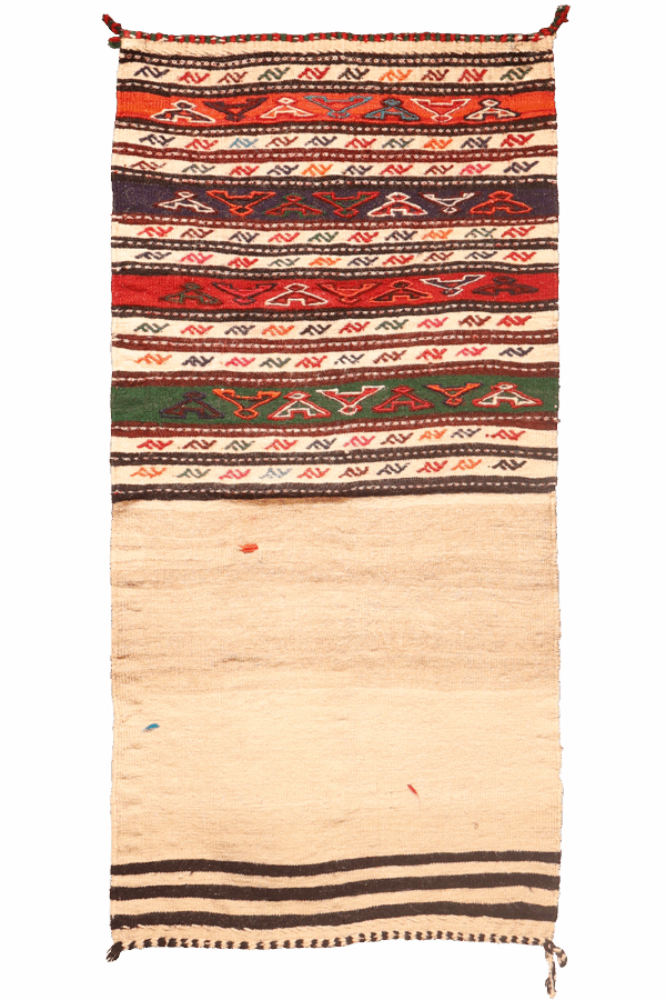 Vintage Qashqai kilim from Iran. 140x70 cms - Image 5