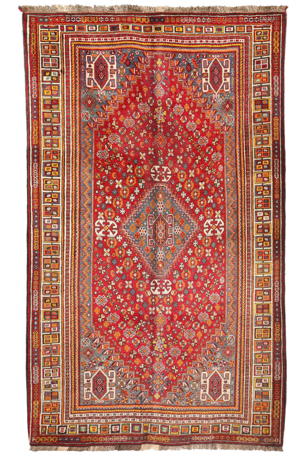 Semi-antique Qashqai rug from Iran. 255x152 cms - Image 2