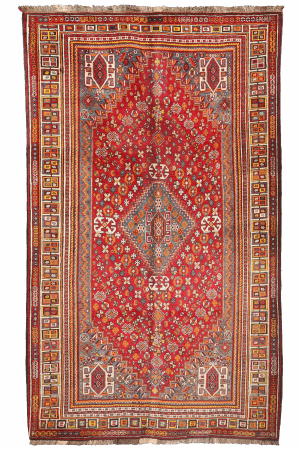 Semi-antique Qashqai rug from Iran. 255x152 cms - Image 11