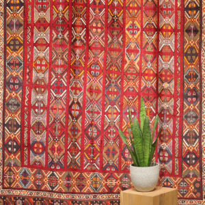 Alfombra vintage Qashqai, Irán. 263x182 cms