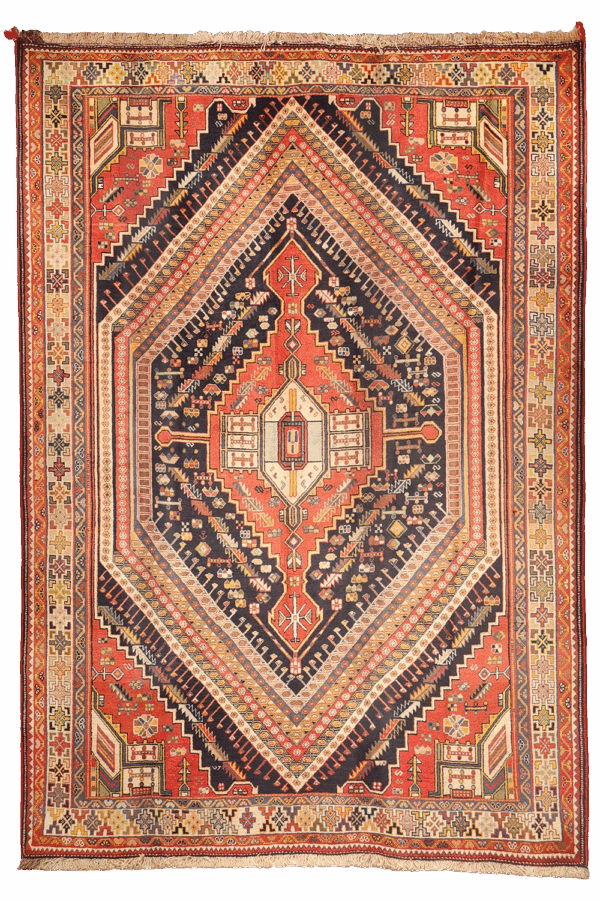 Alfombra vintage Qashqai, Irán. 276x188 cms - Imagen 9