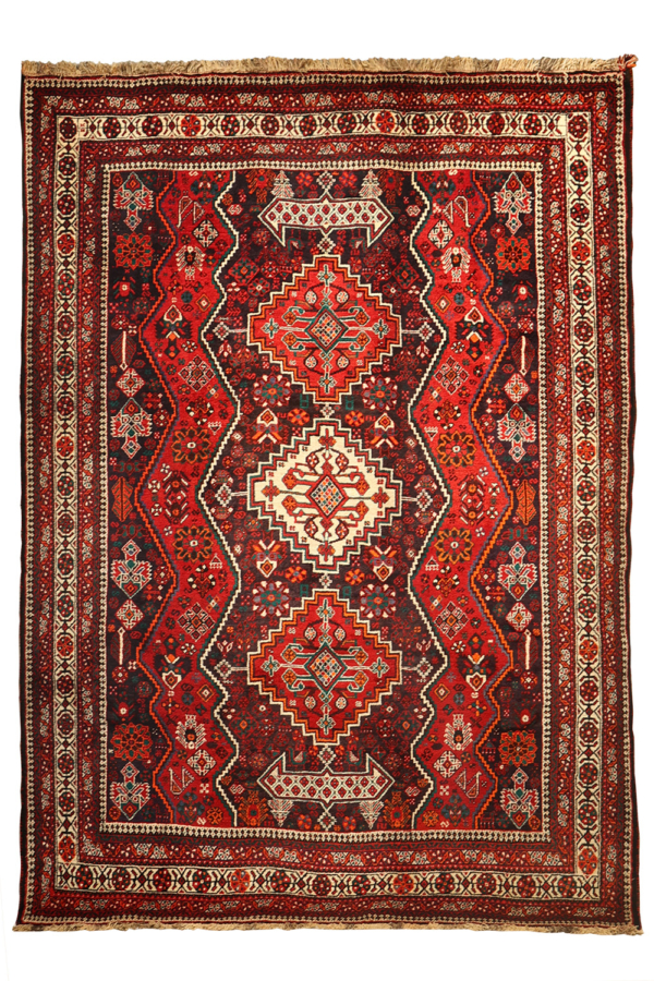 Alfombra vintage Qashqai, Irán. 296x204 cms - Imagen 2