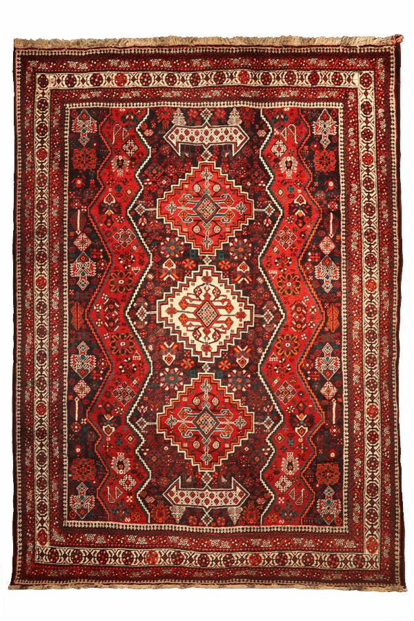 Alfombra vintage Qashqai, Irán. 296x204 cms - Imagen 12