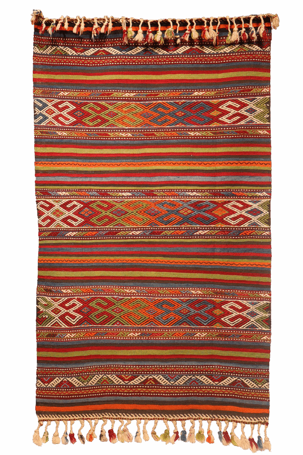 Semi-antique Balıkesir kilim from Turkey. 143x80 cms - Image 5