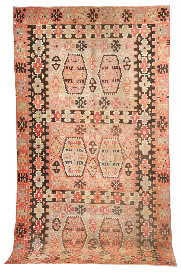 Semi-antique Esme kilim from Turkey. 335x183 cms - Image 2