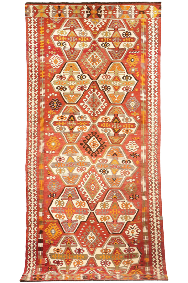 Kilim vintage de Mut, Turquía. 306x147 cms - Imagen 2