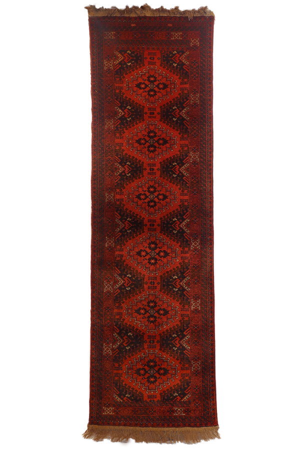Alfombra pasillera vintage turkomana. 277x85 cms - Imagen 2