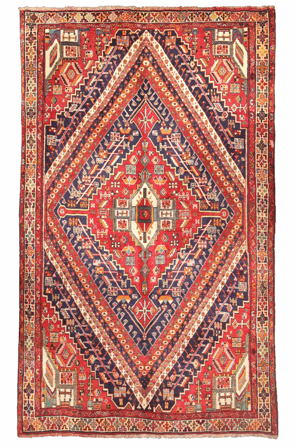 Alfombra vintage Qashqai, Irán. 268x161 cms - Imagen 11