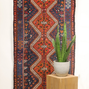 Antique Qashqai runner from Iran. 253x82 cms