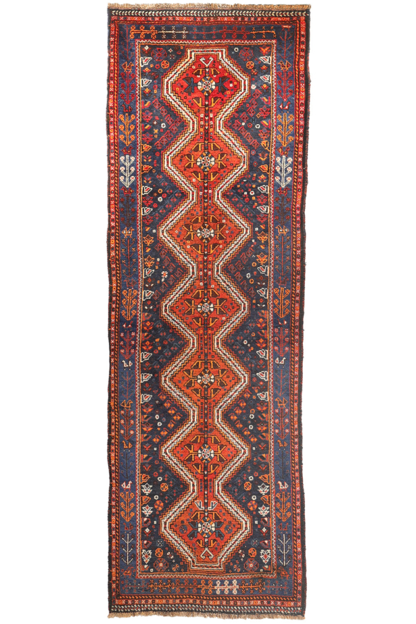 Antique Qashqai runner from Iran. 253x82 cms - Image 2