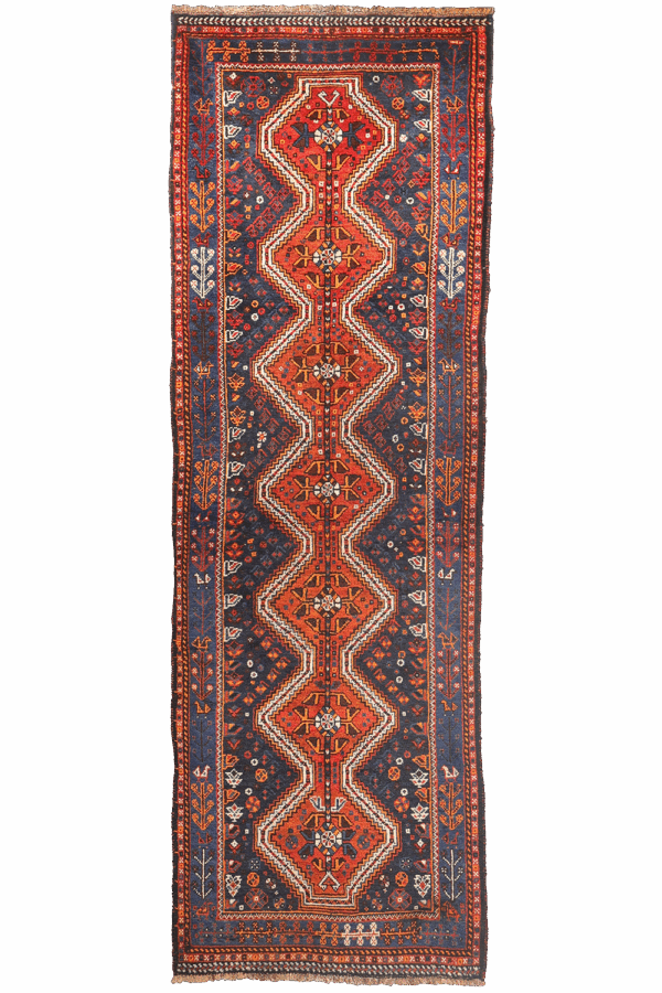 Antique Qashqai runner from Iran. 253x82 cms - Image 8