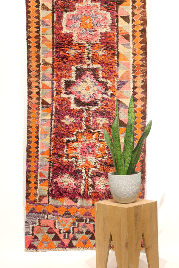 Alfombra pasillera Herki, Irak. 276x82 cms
