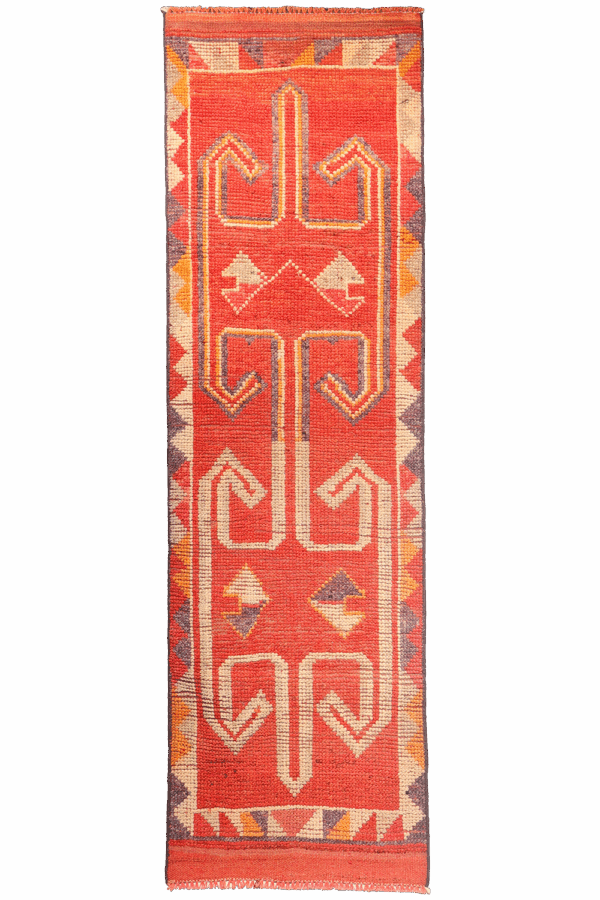Vintage Herki runner from Iraq. 278x83 cms - Image 9