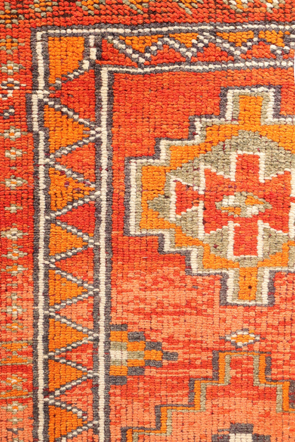 Alfombra pasillera vintage kurda Herki, Irak. 347x83 cms - Imagen 6