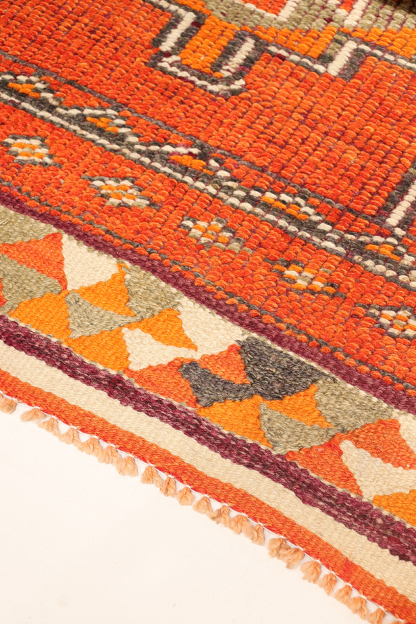 Alfombra pasillera vintage kurda Herki, Irak. 347x83 cms - Imagen 9