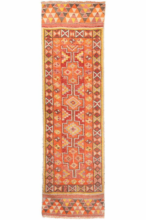 Vintage Herkki Kurdish runner, Irak. 267x81 cms - Image 8
