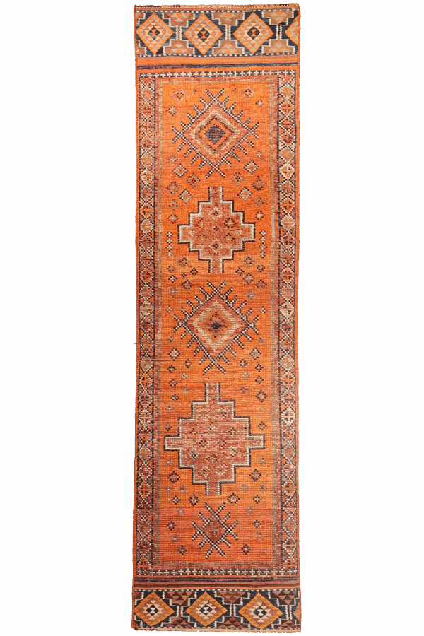 Alfombra pasillera Herki vintage, Irak. 289x76 cms - Imagen 9