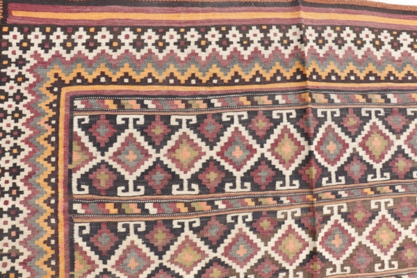 Kilim semi-antiguo árabe de Shiraz, Irán. 250x162 cms - Imagen 10