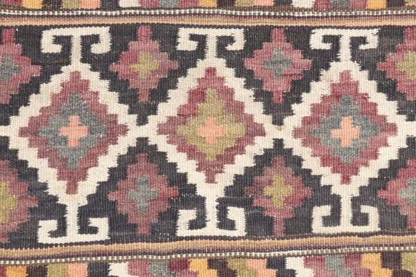 Kilim semi-antiguo árabe de Shiraz, Irán. 250x162 cms - Imagen 9