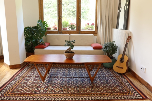 Kilim semi-antiguo árabe de Shiraz, Irán. 250x162 cms - Imagen 8