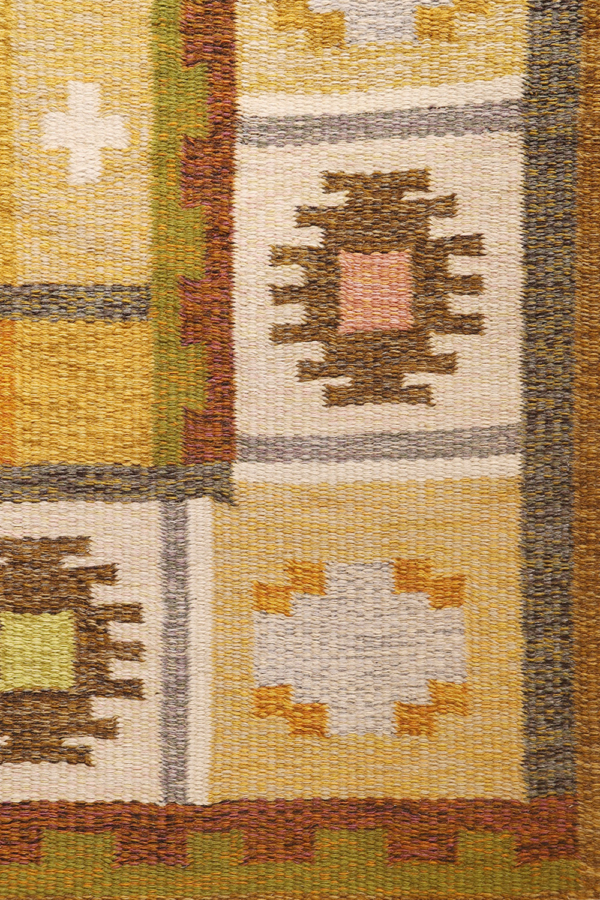 Vintage Ingered Silow flatweave or röllakan, Sweden. 233x163 cms - Image 3