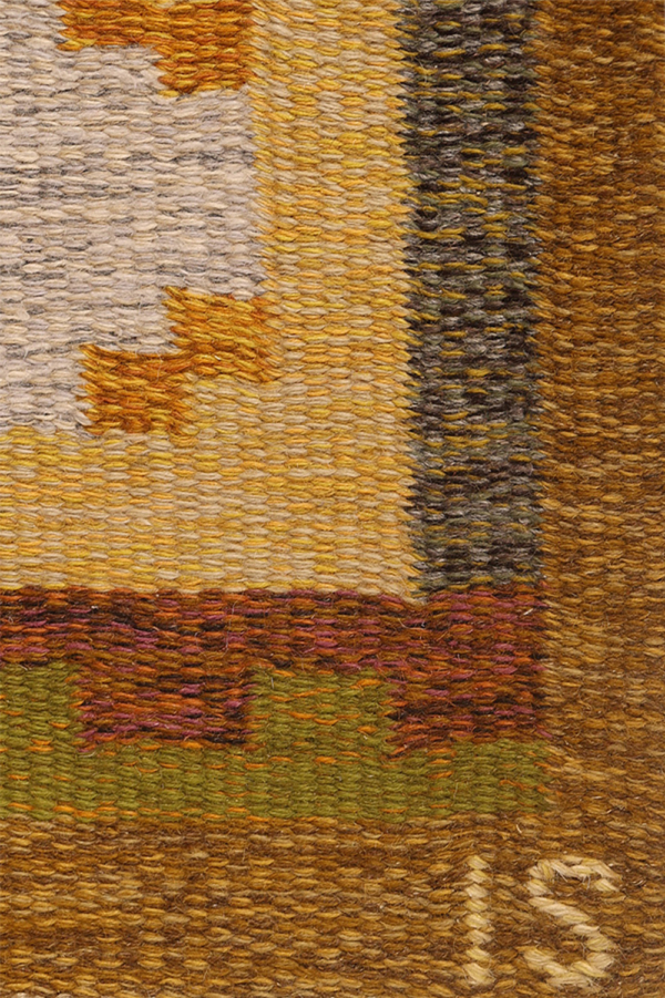 Vintage Ingered Silow flatweave or röllakan, Sweden. 233x163 cms - Image 6