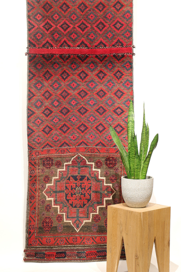 Alfombra pasillera Baluch, Irán. 280x69 cms