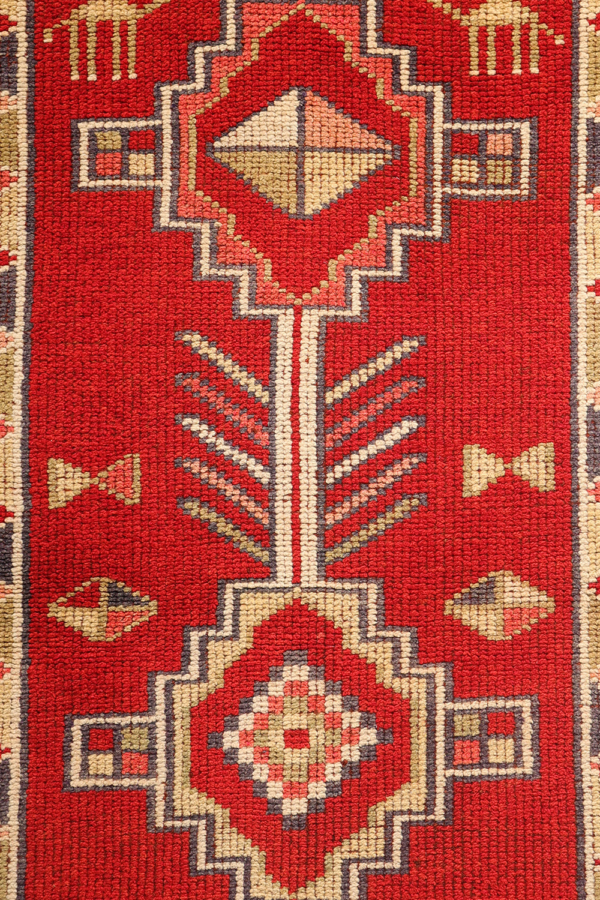 Alfombra de pasillo vintage kurda Herki, Irak. 408x80 cms - Imagen 4