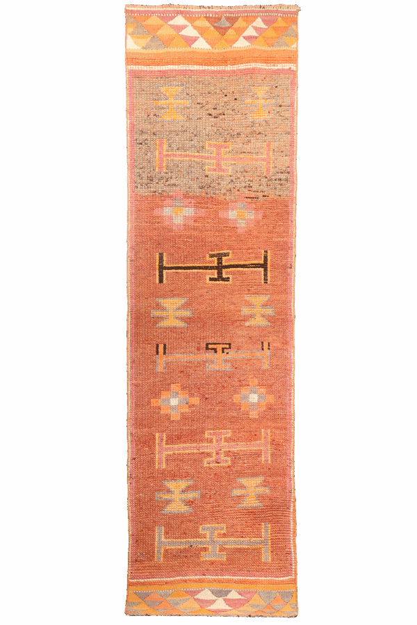 Vintage Herki Kurdish runner from Iraq. 294x81 cms - Image 10
