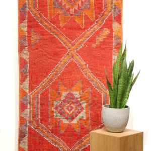 Vintage Herki Kurdish runner from Iraq. 306x85 cms