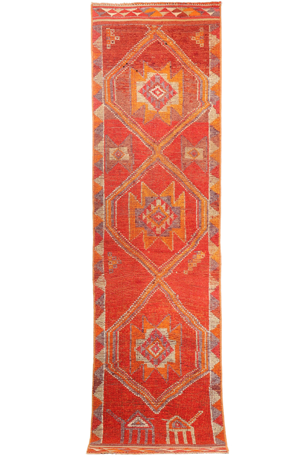 Alfombra de pasillo Herki kurda, Irak. 306x85 cms - Imagen 2