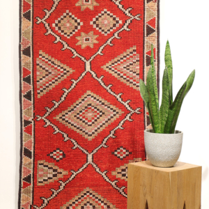Alfombra de pasillo Herki kurda, Irak. 423x81 cms