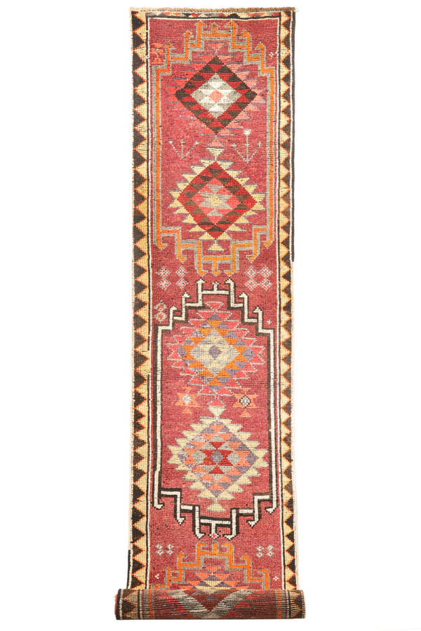 Alfombra pasillera vintage Herki kurda, Irak. 434x82 cms - Imagen 2