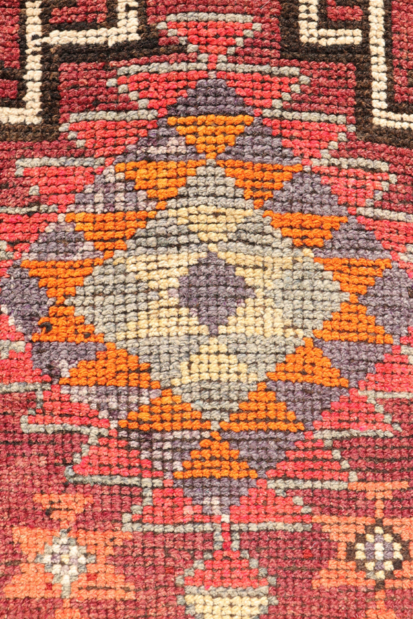 Alfombra pasillera vintage Herki kurda, Irak. 434x82 cms - Imagen 6