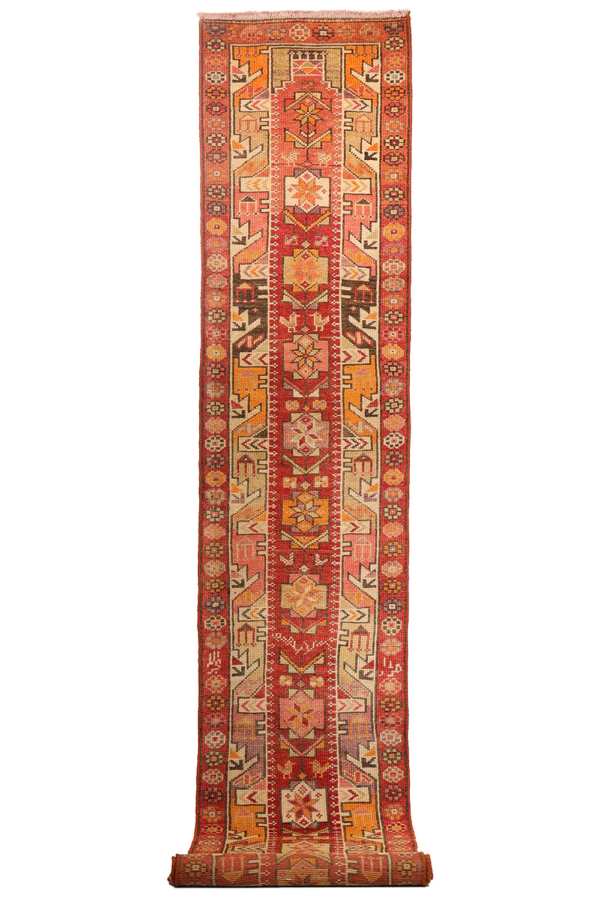 Alfombra pasillera vintage Herki kurda, Irak. 385x73 (81) cms - Imagen 2