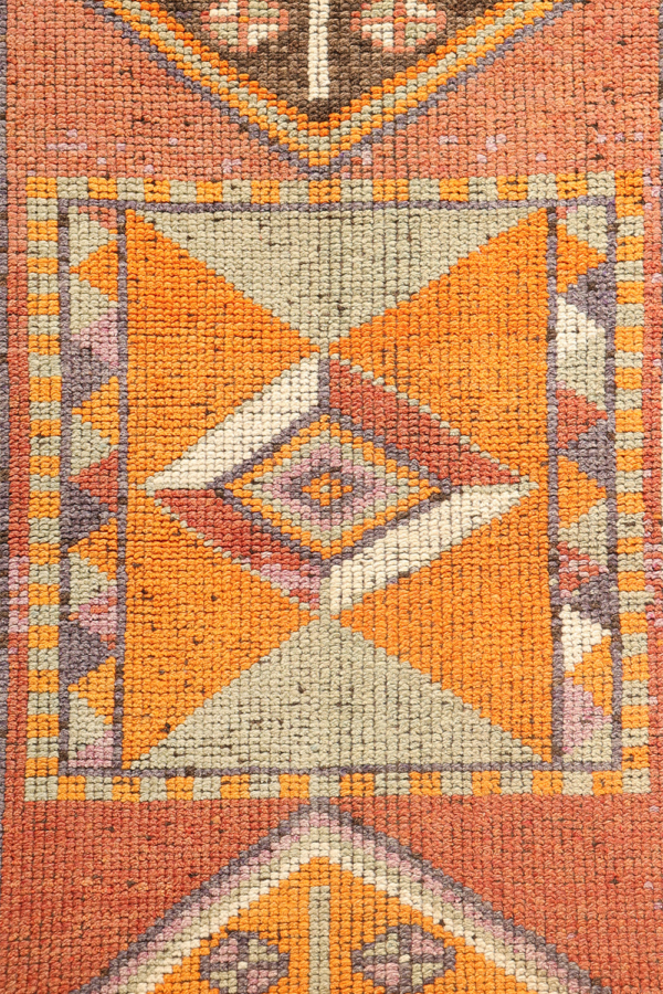 Alfombra pasillera Herki kurda, Irak. 392x73 cms - Imagen 4
