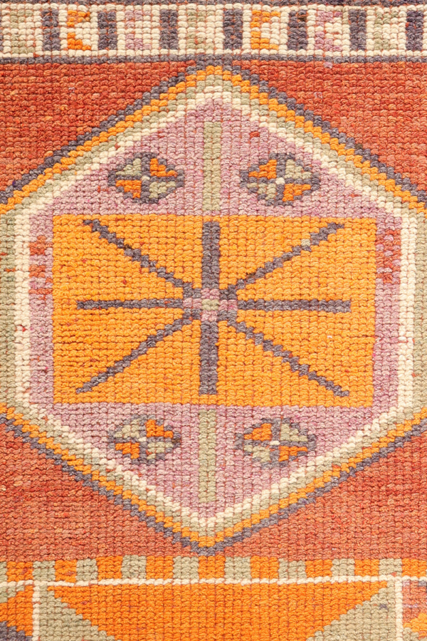 Alfombra pasillera Herki kurda, Irak. 392x73 cms - Imagen 6