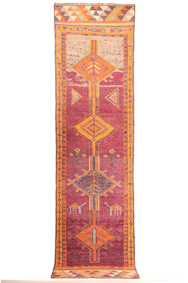 Alfombra pasillera vintage Herki Kurda, Irak. 322x91 cms - Imagen 2