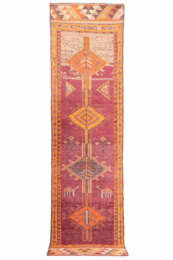 Alfombra pasillera vintage Herki Kurda, Irak. 322x91 cms - Imagen 10