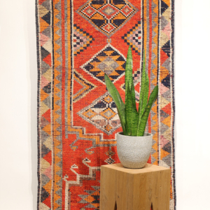 Alfombra de pasillo Herki kurda, Irak. 366x84 cms