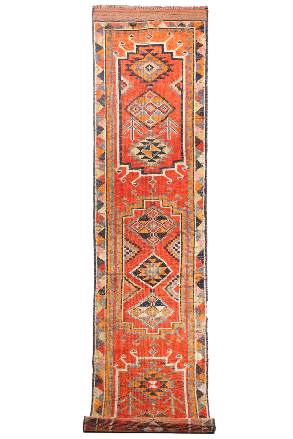 Alfombra de pasillo Herki kurda, Irak. 366x84 cms - Imagen 2
