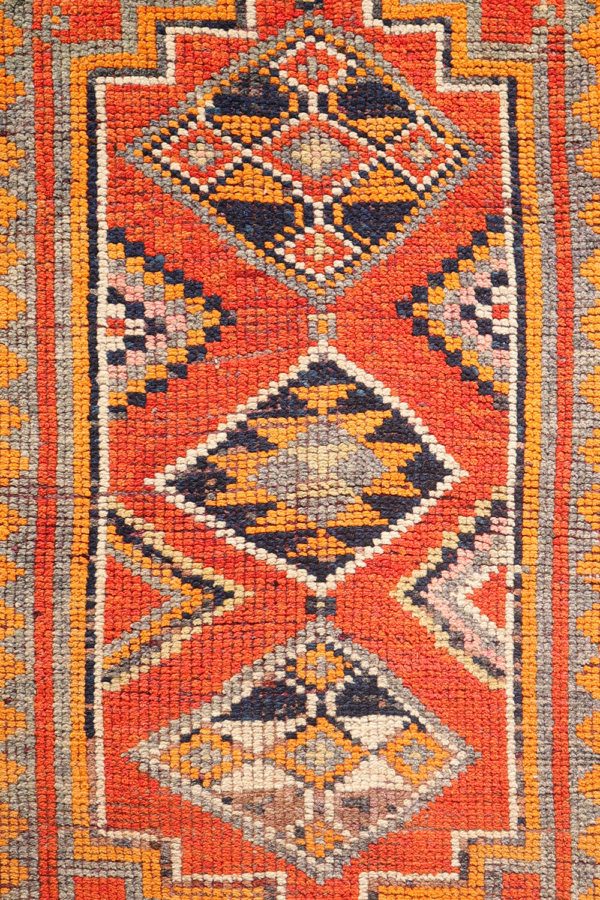 Alfombra de pasillo Herki kurda, Irak. 366x84 cms - Imagen 4