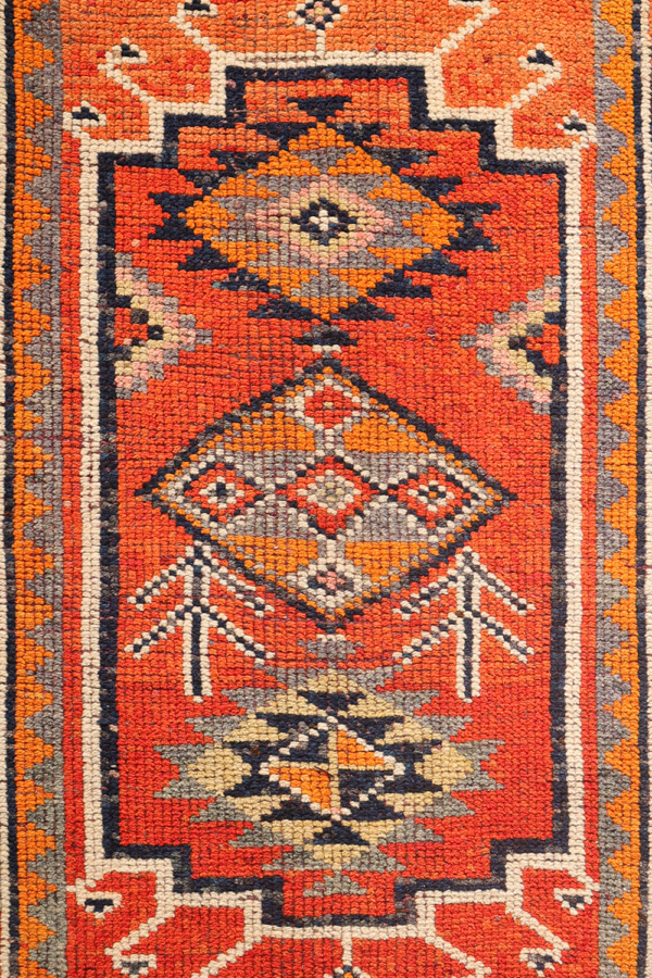 Alfombra de pasillo Herki kurda, Irak. 366x84 cms - Imagen 5