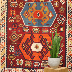 Antique Qashqai kilim from Iran. 293x162 cms