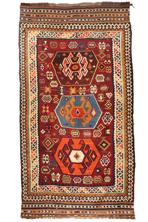 Antique Qashqai kilim from Iran. 293x162 cms - Image 2