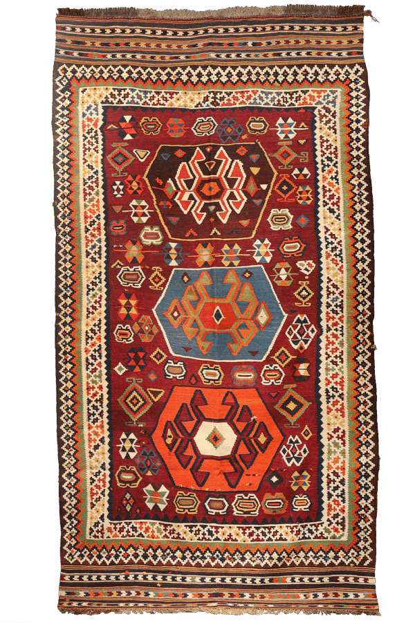 Antique Qashqai kilim from Iran. 293x162 cms - Image 10