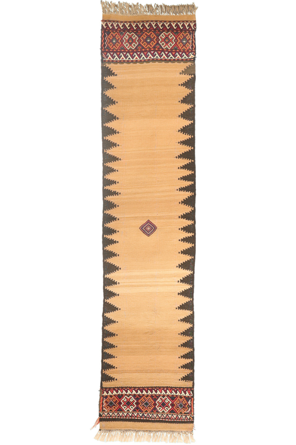 Antique Shahsavan sofreh runner from Iran. 263x60 - Image 9